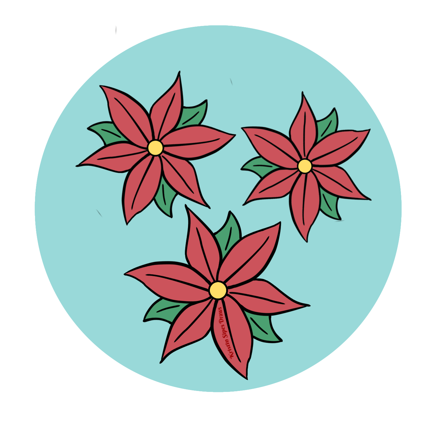 Poinsettia Sticker Pack